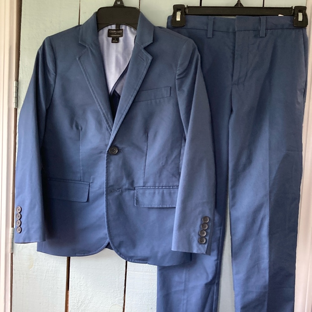 crew cuts by J. Crew “Thompson” Boys Suit (Jacket + Pants) Blue Size 8